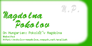 magdolna pokolov business card